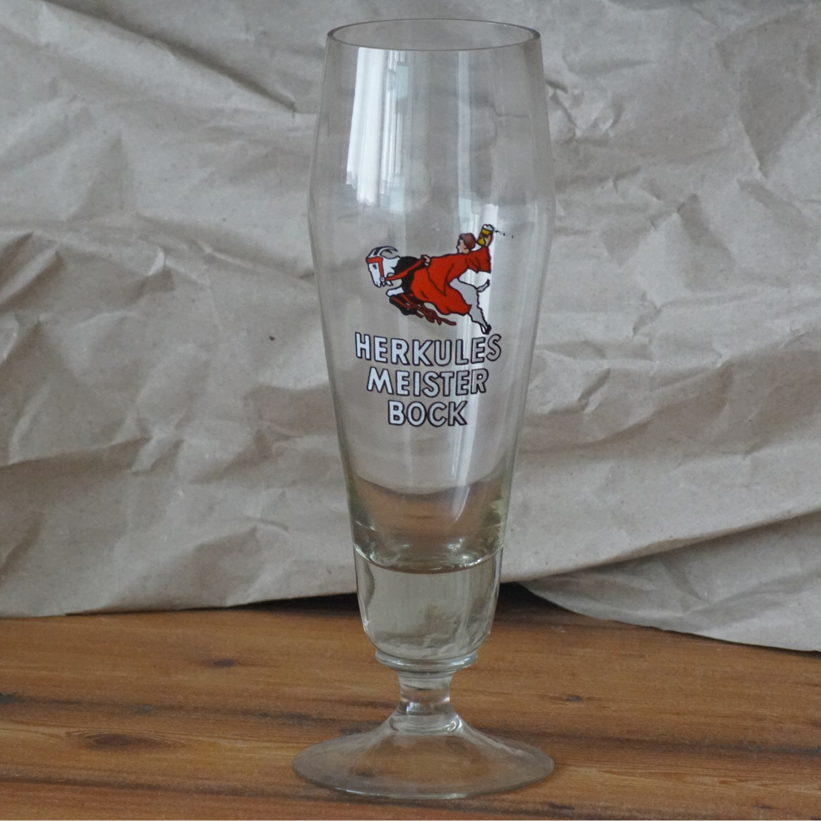 Bierglas der Herkules Brauerei Kassel - Meister Bock (vor 1970)